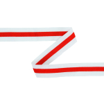 weiss, rot | Ripsband Streifen 4, weiss - rot