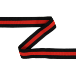 schwarz, rot | Ripsband Streifen 5, schwarz - rot