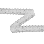 off-white | Lace trimming roses with pearls, off-white 30 mm