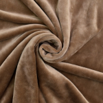 marron clair | Tissu jersey velours, marron clair