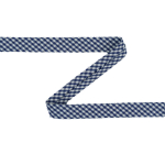 donkerblauw | Biaisband geruit, donkerblauw