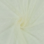 vanille | Tissu tulle souple à pois Dots, blanc vanille