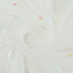wit | Soft tule Shiny Hearts, wit