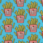 turquoise | Sweatshirt Albstoffe Hamburger Liebe Classics No. 1 OMG Fries, turquoise