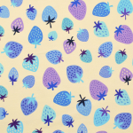 vanille | Sweatshirtstof Albstoffe Hamburger Liebe Picknick Strawberries, vanille