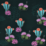 vert foncé | Tissu sweat léger bio Albstoffe Hamburger Liebe Western Fairy Tales Prairie Blossom, vert foncé