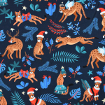 dark blue | Sweatshirt Albstoffe Hamburger Liebe Wild XMas Leo, dark blue