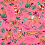 bright pink | Sweatshirt Albstoffe Hamburger Liebe Wild XMas Leo, bright pink