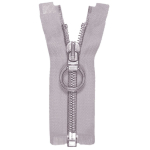 argent | Fermeture éclair spirale non séparable 20 cm argent
