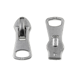 silber | Spiralreißverschluss Schieber, silber