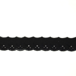 noir | Ruban dentelle Fleur, noir