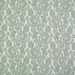 vert pâle | Tissu dentelle guipure Fleurs, vert pâle