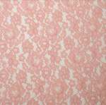 rose millennial | Tissu dentelle guipure fleurs, rose millennial