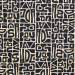 vanille | Tissu jersey technique sport Géométrique Abstract Inca, blanc vanille