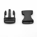 zwart | Klikgespen 25 mm, zwart