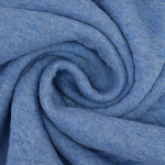 bleu chiné | Tissu sweat matelassé, bleu chiné