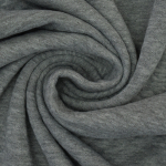 gris chiné | Tissu sweat matelassé, gris chiné
