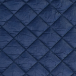donkerblauw | Doorgestikte stof geruit, donkerblauw