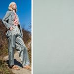 vaalgroen | Stretch katoenen mix satijn Fibre Mood, vaalgroen