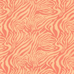 saumon | Tissu satin de coton stretch zébré Animal Stripes, saumon