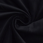 noir | Tissu velours côtelé stretch uni, noir
