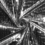 zilver | Lamé / elastische foliejersey croco, zilverkleurig