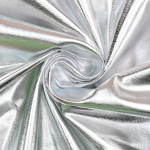 zilver | Lamé / elastische foliejersey zilver