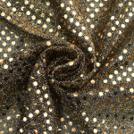 or foncé | Tissu paillettes stretch, or sombre