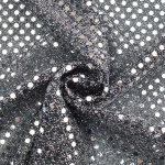 argent foncé | Tissu paillettes stretch, argent sombre