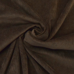 marron foncé | Tissu velours côtelé milleraies stretch Poly, marron foncé