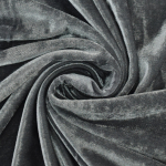gris argent | Tissu velours stretch, gris argent