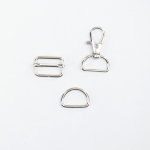 zilver | Tassen fourniturenset 3 delig 20 mm, zilverkleurig