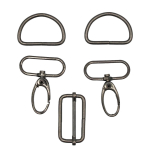 gunmetal | Taschen-Zubehör-Set 5 tlg. 30 mm, gunmetal