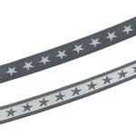 donkergrijs | Tassenband sterren 40 mm, donkergrijs