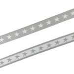 lichtgrijs | Tassenband sterren 40 mm, lichtgrijs