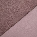 vieux rose | Tissu sherpa peluche teddy double face, vieux rose