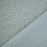 bleu guède | Tissu sherpa peluche teddy double face, bleu-gris