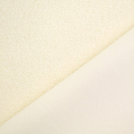 blanc cassé | Tissu sherpa peluche teddy double face, blanc cassé
