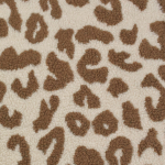lichtbruin | Teddy pluche animal print, lichtbruin