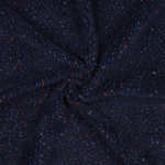 donkerblauw | Teddy pluche confetti, donkerblauw