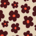 beige | Tissu sherpa peluche teddy Flower Love, beige