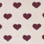 creme- weinrot | Teddyplüsch Hearts, creme- weinrot