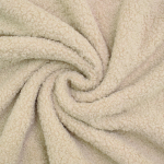 beige | Tissu sherpa peluche teddy léger, beige