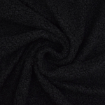 noir | Tissu sherpa peluche teddy léger, noir
