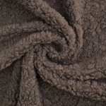 marron | Tissu sherpa peluche teddy uni, marron