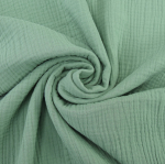 vaalgroen | Katoenen mousseline triple gauze, vaalgroen