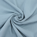 blauwgrijs | Katoenen mousseline triple gauze, blauwgrijs