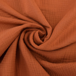 terracotta | Katoenen mousseline triple gauze, terracotta