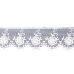 white | tulle brode, white