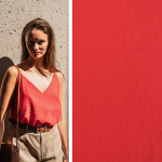 rood | Viscose Crinkle Fibre Mood, rood